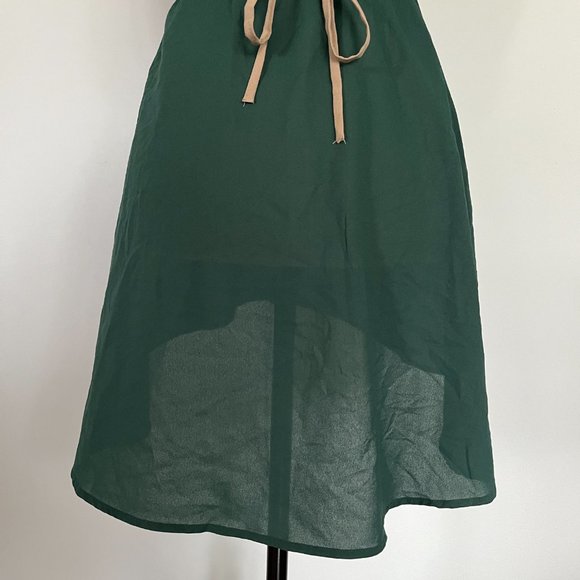 Blu Pepper Forest Green High Low Fit and Flare Dress - Picture 7 of 8